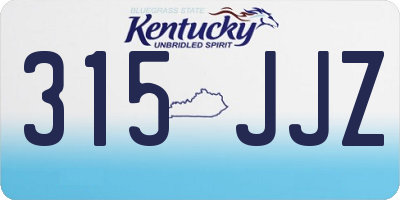 KY license plate 315JJZ