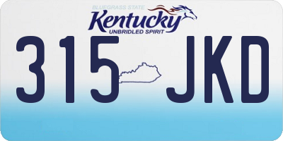 KY license plate 315JKD
