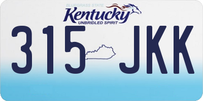 KY license plate 315JKK