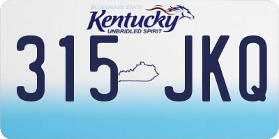 KY license plate 315JKQ