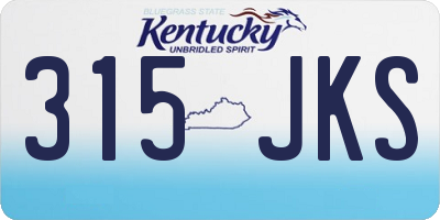 KY license plate 315JKS