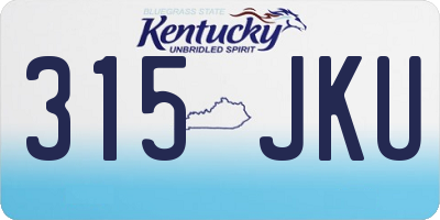 KY license plate 315JKU