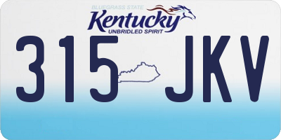 KY license plate 315JKV