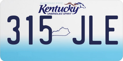 KY license plate 315JLE