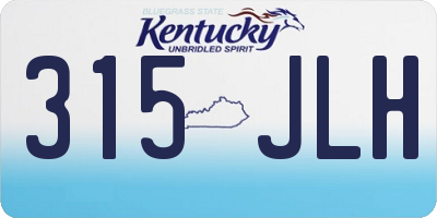 KY license plate 315JLH