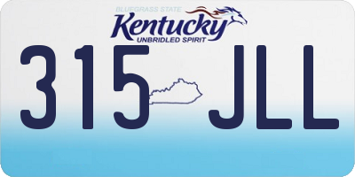 KY license plate 315JLL