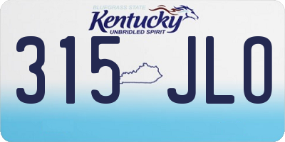 KY license plate 315JLO