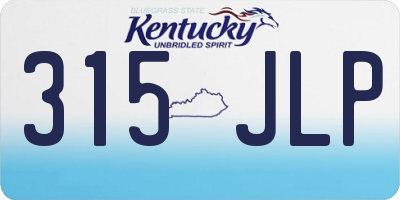 KY license plate 315JLP