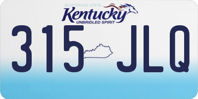 KY license plate 315JLQ