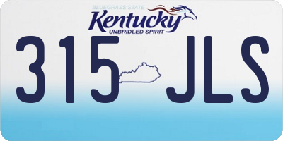 KY license plate 315JLS