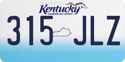 KY license plate 315JLZ