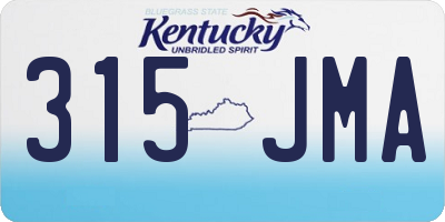 KY license plate 315JMA