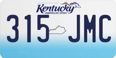 KY license plate 315JMC