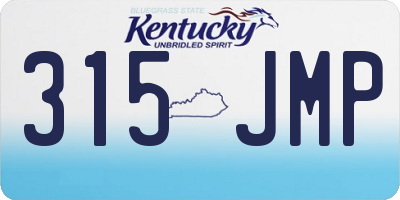KY license plate 315JMP