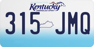 KY license plate 315JMQ