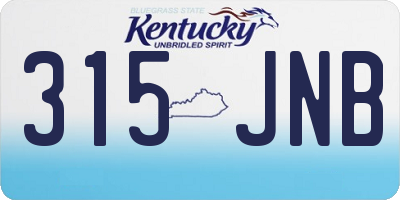 KY license plate 315JNB