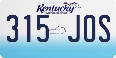 KY license plate 315JOS