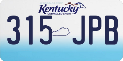 KY license plate 315JPB