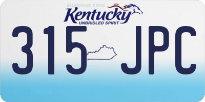 KY license plate 315JPC
