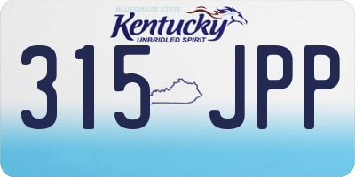 KY license plate 315JPP