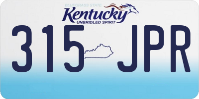 KY license plate 315JPR