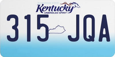 KY license plate 315JQA