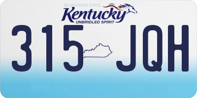 KY license plate 315JQH