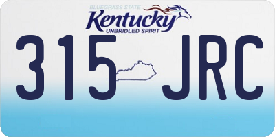 KY license plate 315JRC