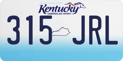 KY license plate 315JRL