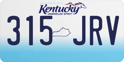 KY license plate 315JRV