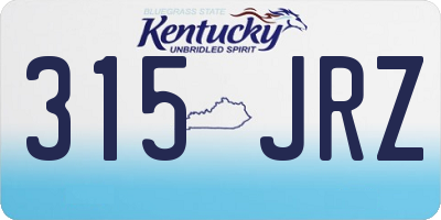 KY license plate 315JRZ
