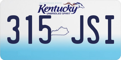 KY license plate 315JSI