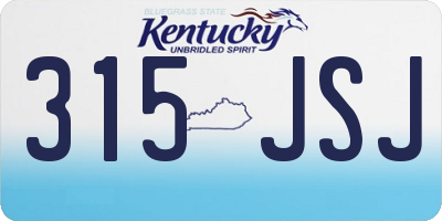 KY license plate 315JSJ