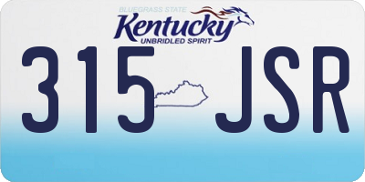 KY license plate 315JSR