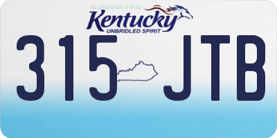 KY license plate 315JTB
