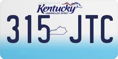 KY license plate 315JTC