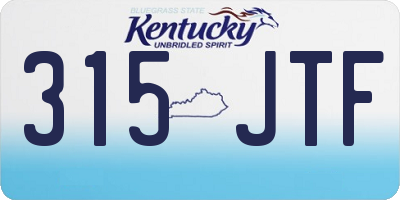 KY license plate 315JTF