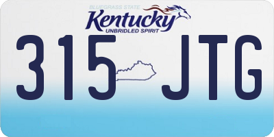 KY license plate 315JTG