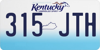 KY license plate 315JTH