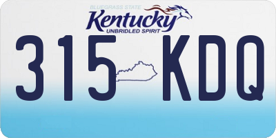 KY license plate 315KDQ