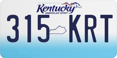 KY license plate 315KRT