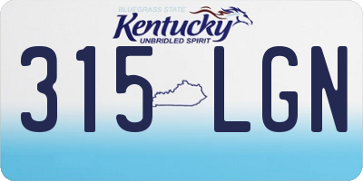 KY license plate 315LGN
