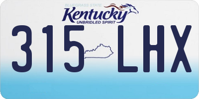 KY license plate 315LHX