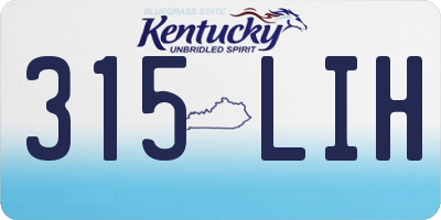 KY license plate 315LIH