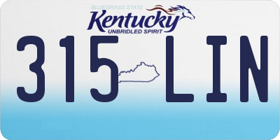 KY license plate 315LIN