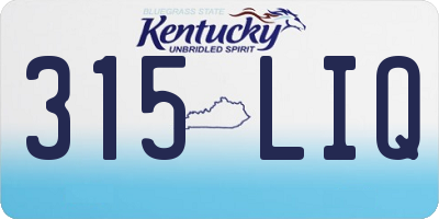 KY license plate 315LIQ