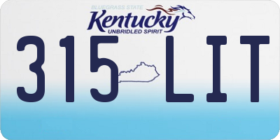 KY license plate 315LIT