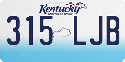 KY license plate 315LJB