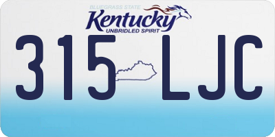 KY license plate 315LJC