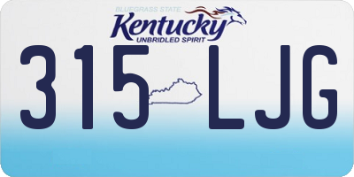 KY license plate 315LJG